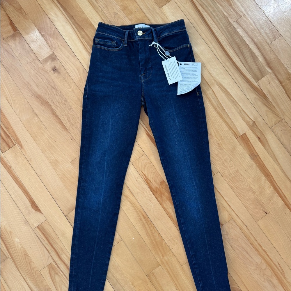 Frame Denim High Rise Dark Indigo Jeans